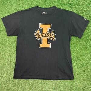Vintage vandals, college black big logo T-shirt Russell athletic